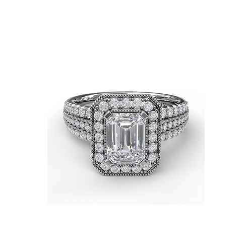 Fana Engagement Ring Halo S3652-18kt-White