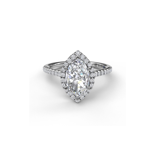 Fana Engagement Ring Halo S3042-18kt-White