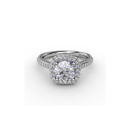 Fana Engagement Ring Halo S3335-18kt-White