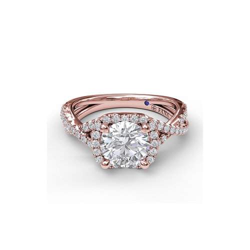 Fana Engagement Ring Halo S3359-18kt-Rose