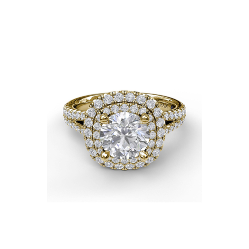Fana Engagement Ring Halo S3369-18kt-Yellow