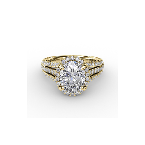 Fana Engagement Ring Halo S3307-18kt-Yellow