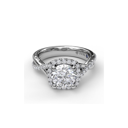 Fana Engagement Ring Halo S3755-Platinum