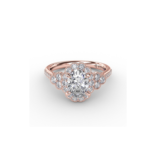 Fana Engagement Ring Halo S3205-14kt-Rose