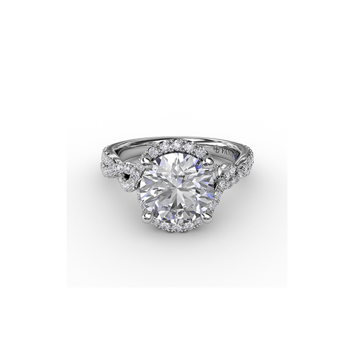 Fana Halo Engagement Ring S3267-14kt-White thumbnail 1