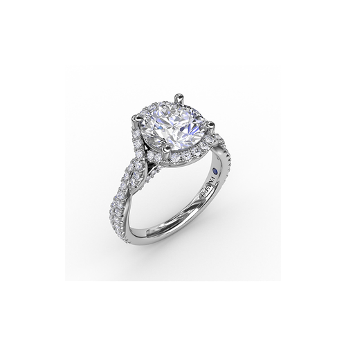 Fana Halo Engagement Ring S3267-14kt-White thumbnail 2