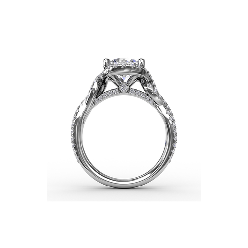 Fana Halo Engagement Ring S3267-14kt-White thumbnail 3
