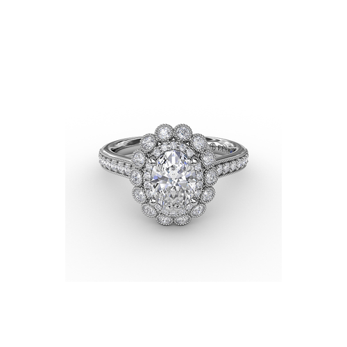 Fana Engagement Ring Halo S3189-Platinum