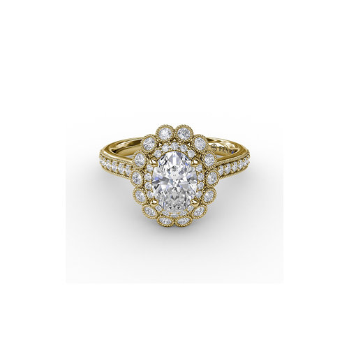 Fana Engagement Ring Halo S3189-18kt-Yellow