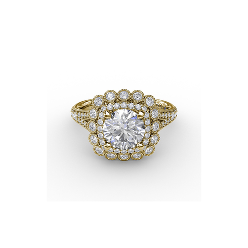 Fana Engagement Ring Halo S3188-18kt-Yellow