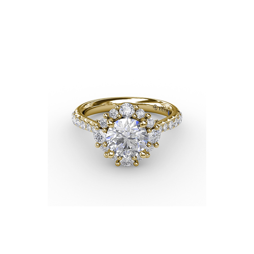 Fana Engagement Ring Halo S3124-18kt-Yellow