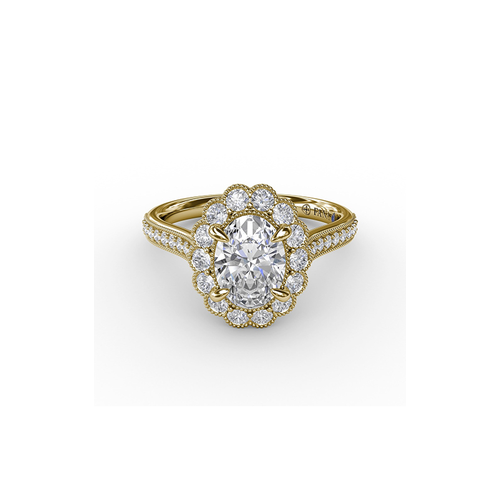 Fana Halo Engagement Ring S3204-14kt-Yellow thumbnail 1