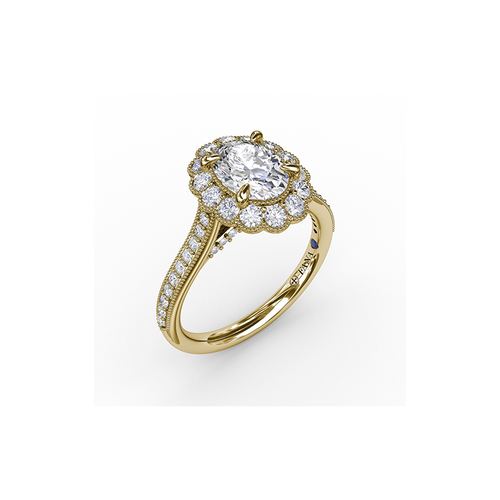 Fana Halo Engagement Ring S3204-14kt-Yellow thumbnail 2