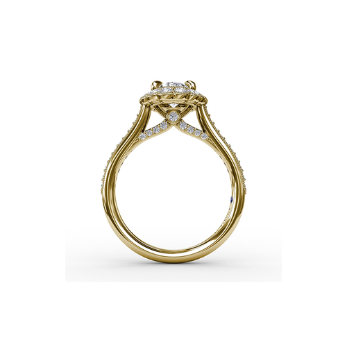 Fana Halo Engagement Ring S3204-14kt-Yellow thumbnail 3