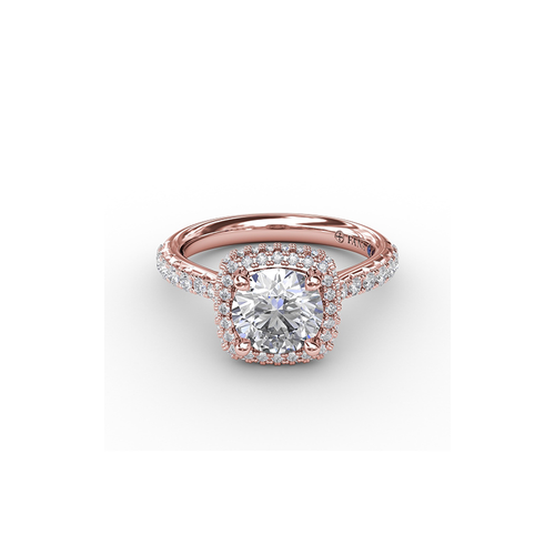 Fana Engagement Ring Halo S3179-14kt-Rose