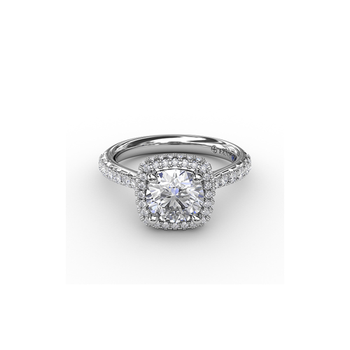 Fana Engagement Ring Halo S3179-14kt-White