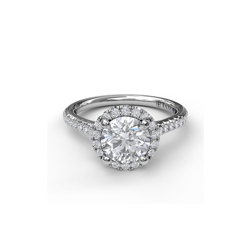 Fana Engagement Ring Halo S3789-Platinum