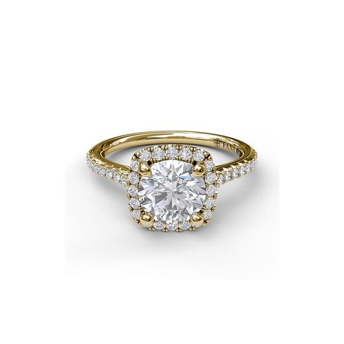 Fana Engagement Ring Halo S3790-18kt-Yellow