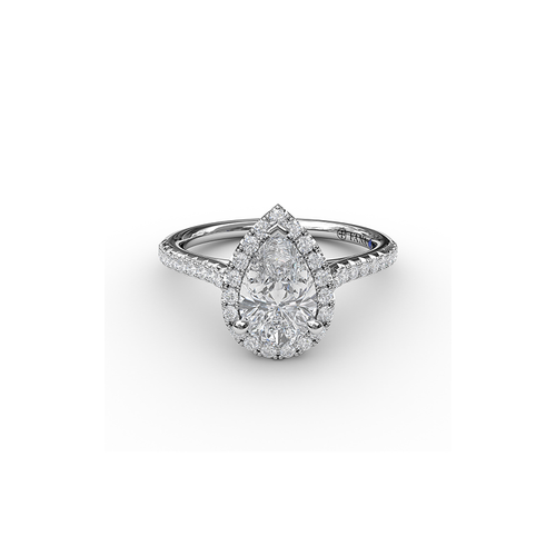 Fana Engagement Ring Halo S3791-14kt-White