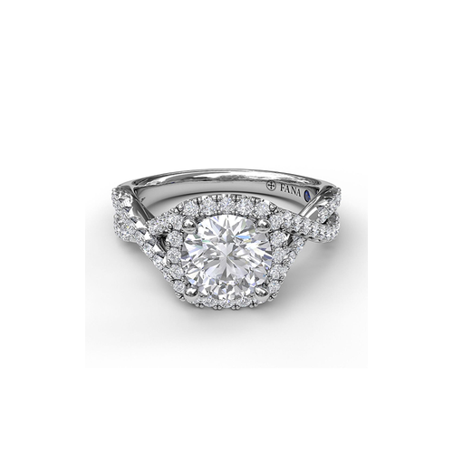 Fana Engagement Ring Halo S3796-18kt-White