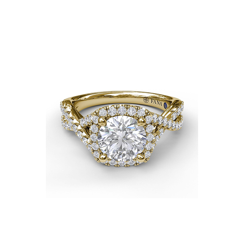 Fana Engagement Ring Halo S3796-14kt-Yellow