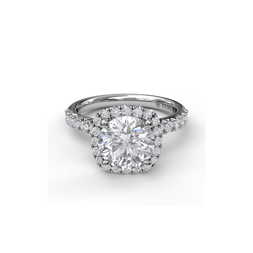 Fana Engagement Ring Halo S3819-18kt-White