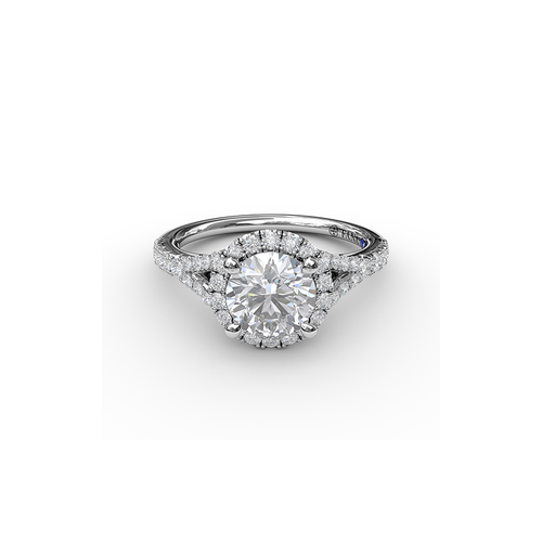 Fana Engagement Ring Halo S3843-Platinum