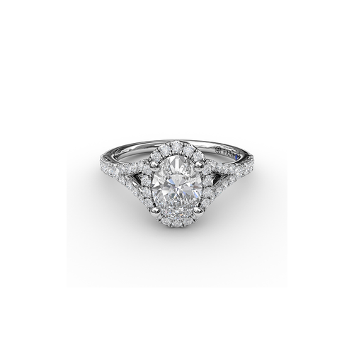 Fana Engagement Ring Halo S3845-14kt-White