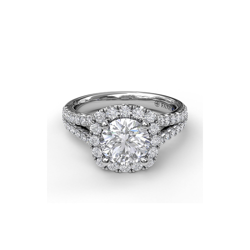 Fana Engagement Ring Halo S3891-14kt-White