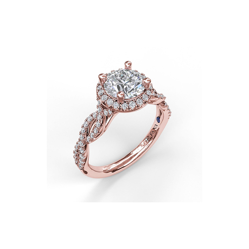 Fana Halo Engagement Ring S3906-18kt-Rose thumbnail 2