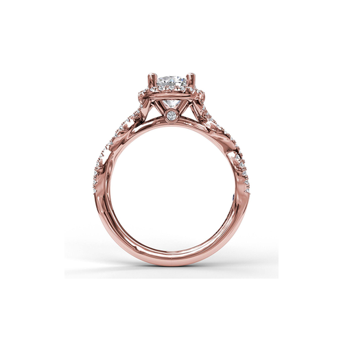 Fana Halo Engagement Ring S3906-18kt-Rose thumbnail 3
