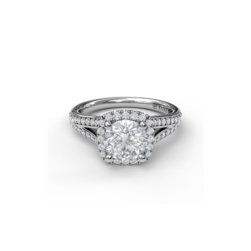 Fana Halo Engagement Ring S3910-Platinum thumbnail 1
