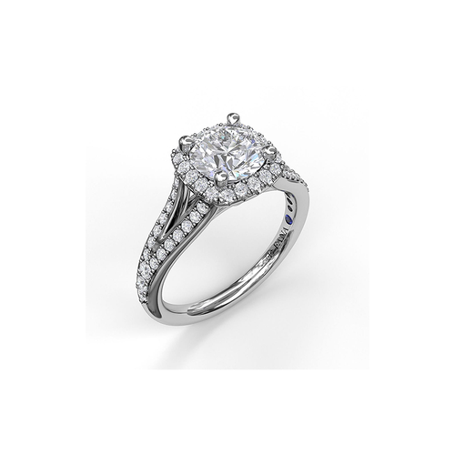 Fana Halo Engagement Ring S3910-Platinum thumbnail 2
