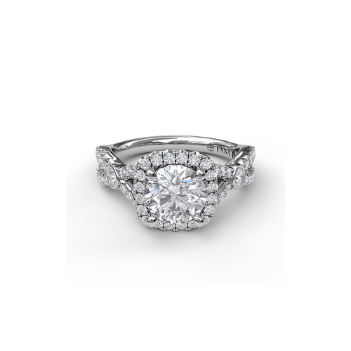 Fana Engagement Ring Halo S3943-14kt-White
