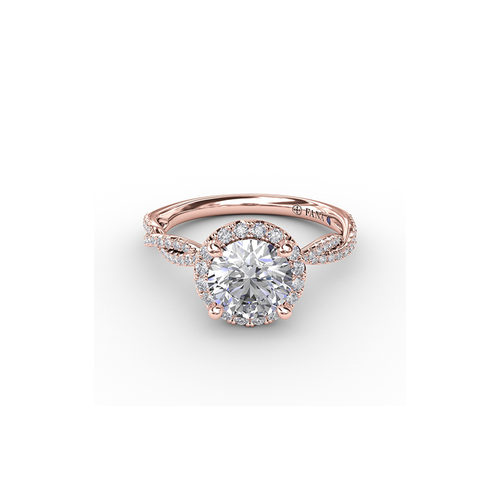Fana Engagement Ring Halo S4002-14kt-Rose