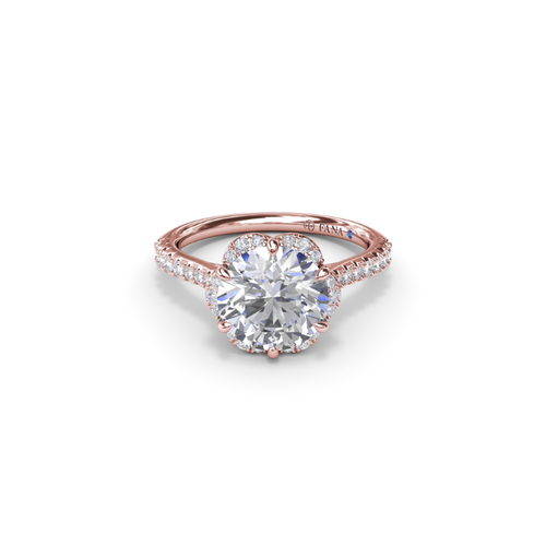 Fana Halo Engagement Ring S4096-18kt-Rose thumbnail 1