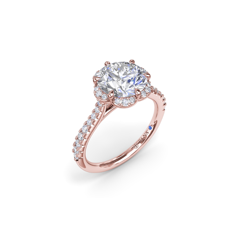 Fana Halo Engagement Ring S4096-18kt-Rose thumbnail 2