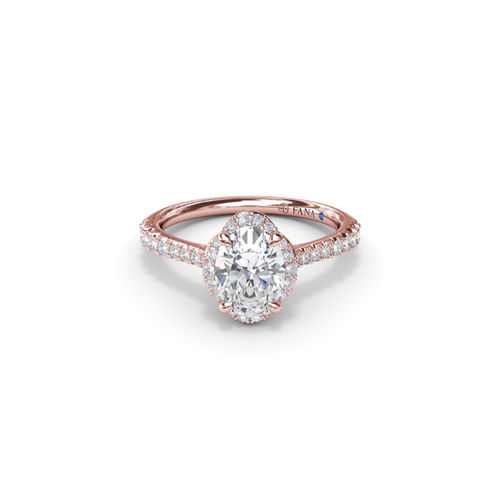 Fana Halo Engagement Ring S4097-18kt-Rose thumbnail 1