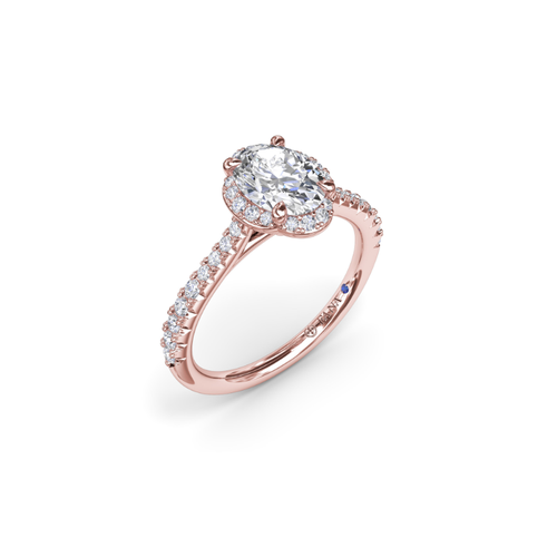 Fana Halo Engagement Ring S4097-18kt-Rose thumbnail 2