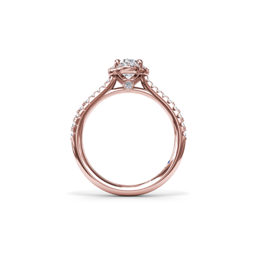Fana Halo Engagement Ring S4097-18kt-Rose thumbnail 3