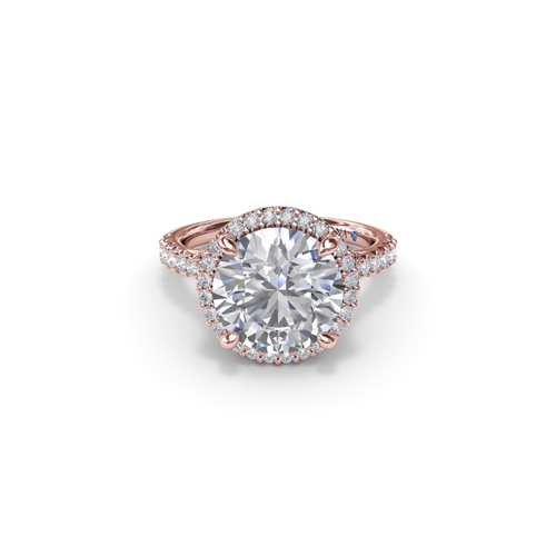 Fana Halo Engagement Ring S4185-14kt-Rose thumbnail 1