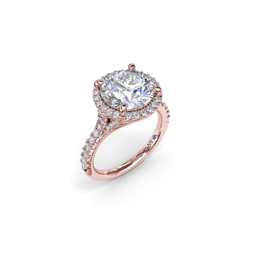Fana Halo Engagement Ring S4185-14kt-Rose thumbnail 2