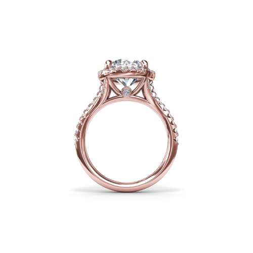 Fana Halo Engagement Ring S4185-14kt-Rose thumbnail 3