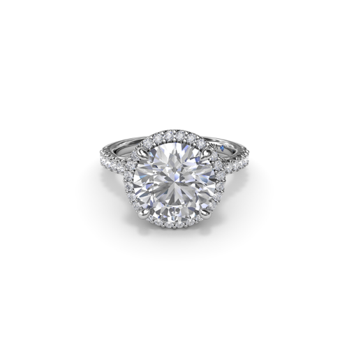 Fana Halo Engagement Ring S4185-18kt-White thumbnail 1