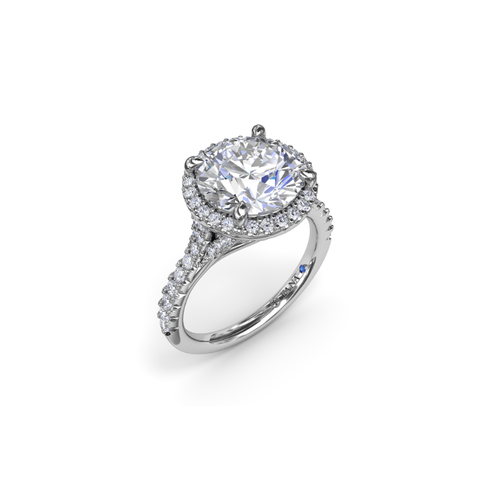 Fana Halo Engagement Ring S4185-18kt-White thumbnail 2