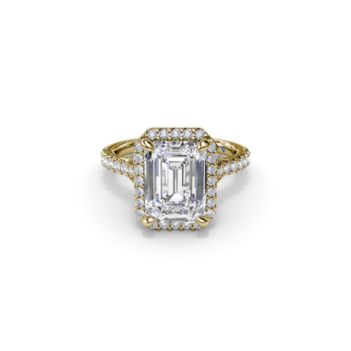 Fana Engagement Ring Halo S4193-14kt-Yellow