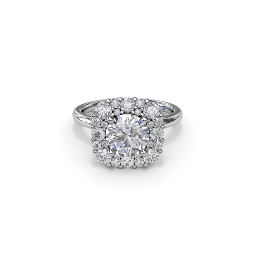 Fana Engagement Ring Halo S4203-14kt-White