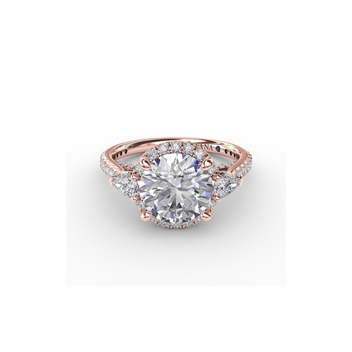 Fana Engagement Ring Three Stone S3279-18kt-Rose