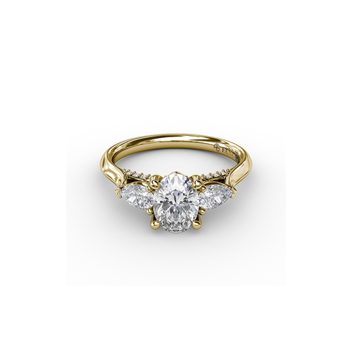 Fana Engagement Ring Three Stone S3225-18kt-Yellow