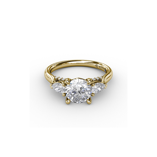 Fana Engagement Ring Three Stone S3224-18kt-Yellow